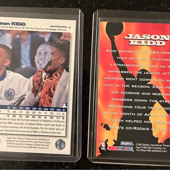 Jason Kidd NBA Basketball Trading Cards (2) - Picture 4 of 6